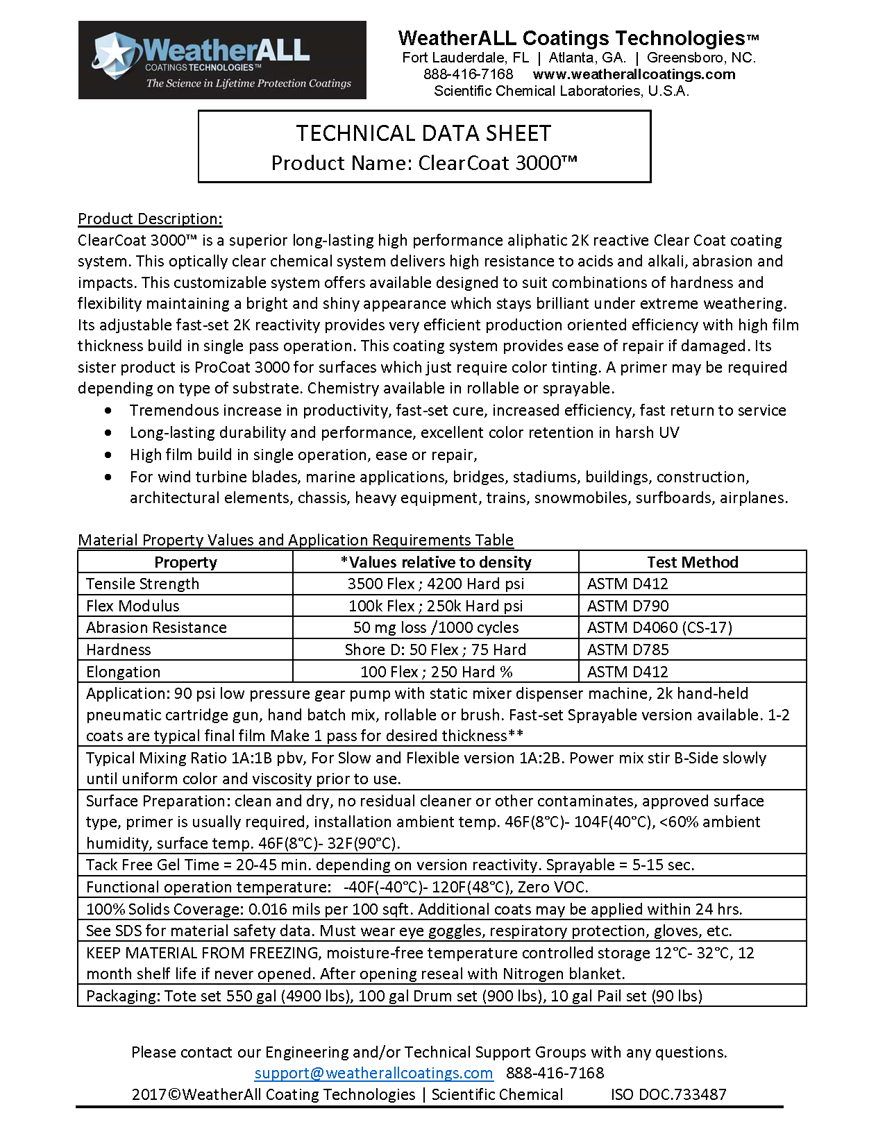 Clear Aliphatic Polyaspartic Coating