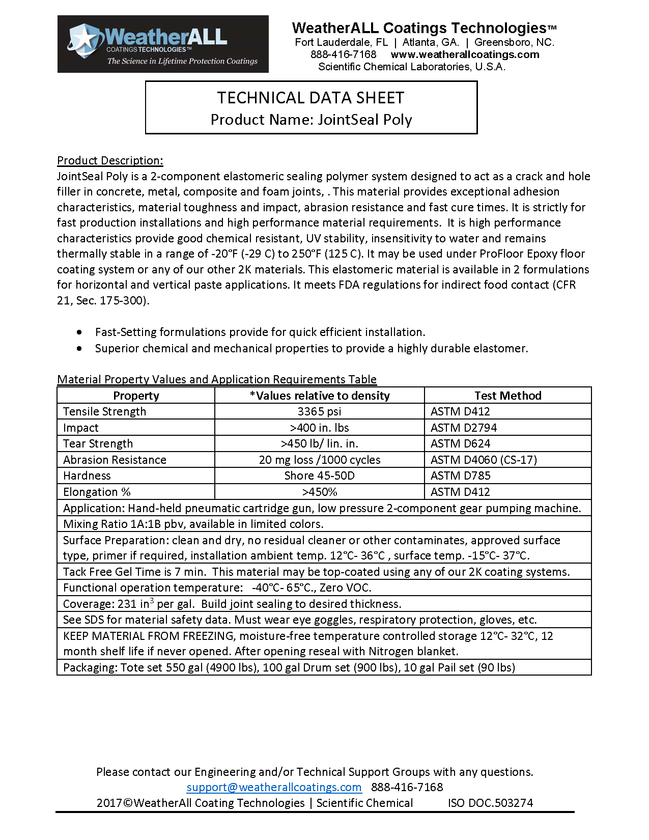 Commercial Joint Seal Sealant Polyurea