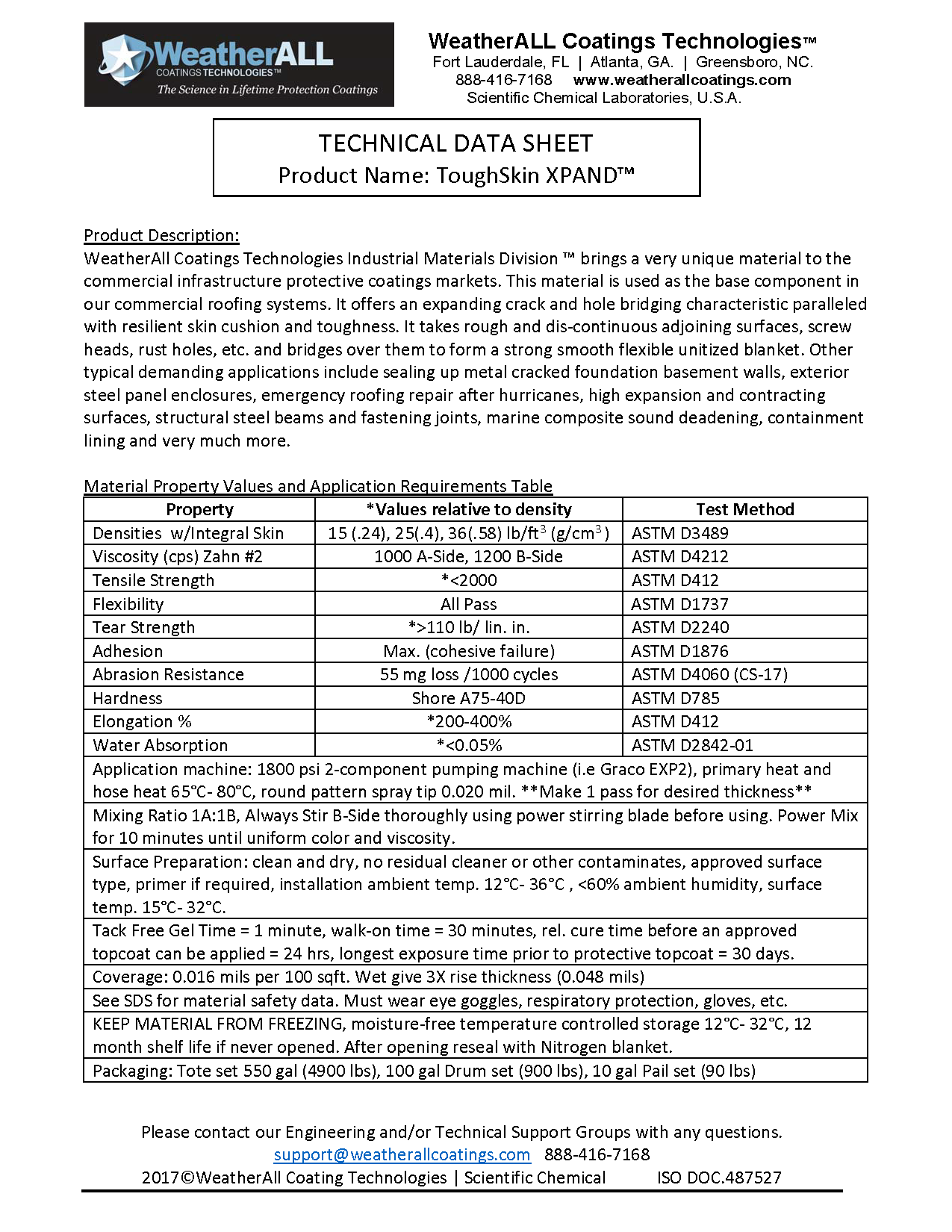 Expanding Polyurea Coating